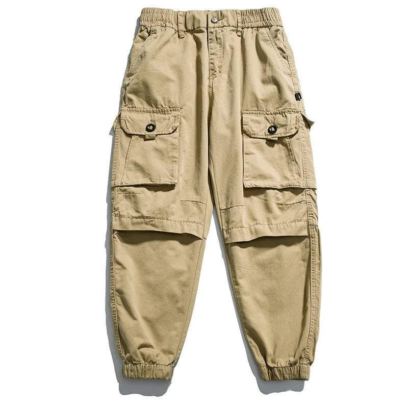 Korean Streetwear Tactical Cargo Pants Japanese Harajuku Casual Plus Size Harem Joggers Men Clothing Multi-Pocket Trousers Male
