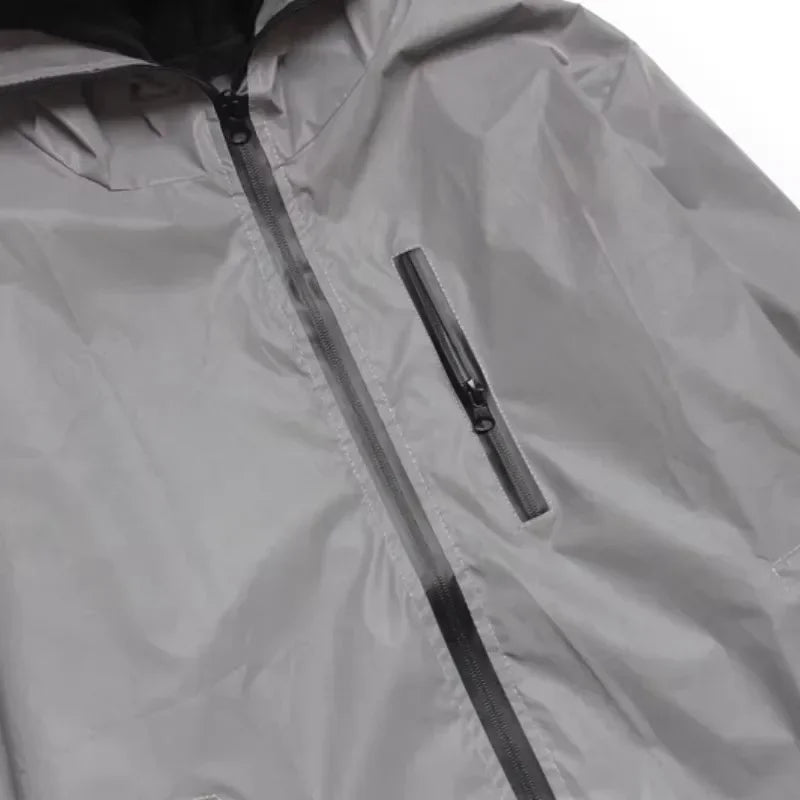 Night Reflective Hooded Jacket Men Women Couples Outdoor Casual Windproof Riding Running Coats Party Show Hip Hop Streetwear