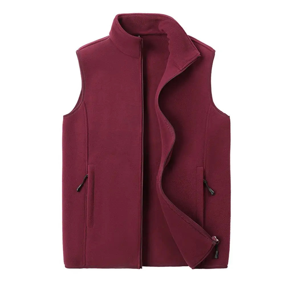 Autumn Fashion Plus Size Male Warm Waistcoat Fleece Vest Men's Lamb Cashmere Warm Sleeveless Coat Men Brand Clothing Winter Vest