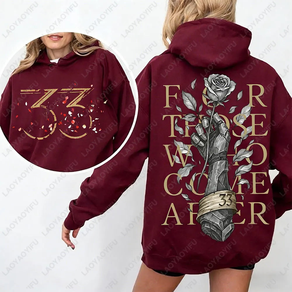 Expedition 33 for Those Who Come After Quote Gamer Hoodie Gustave Clair Obscur Fan Women Sweatshirt Game Tribute Apparel Hoodie