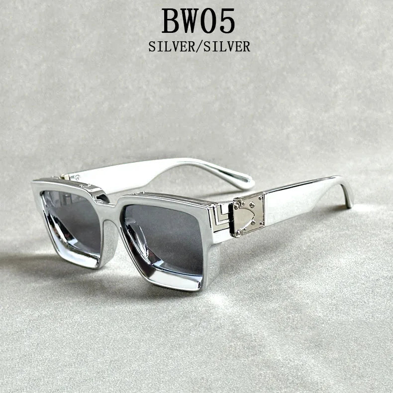 Retro Millionaire Sunglasses For Men Luxury New Square Sunglasses Women Trendy Vintage Luxe Fashion Glasses Gafas De Sol Hombre