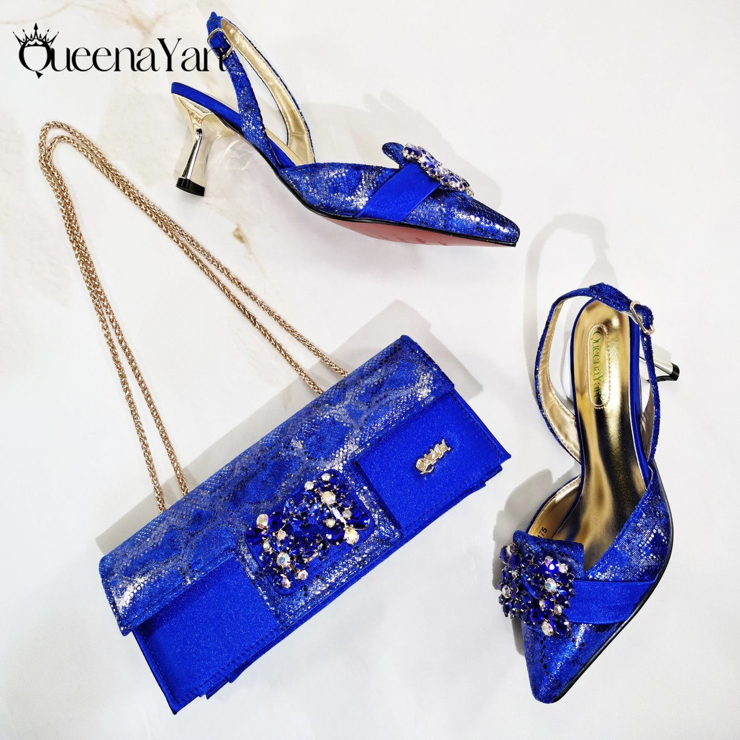 2025 Wine Colour Wedding Women High Heels for Italian Design Shoes and Bag Rhinestone Decorate Pointed-Toe Gorgeous Parties