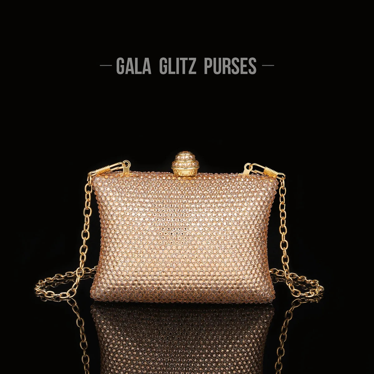 Diamond Crystal Handbag Evening Bag Cross-Border Wedding Ladies Party Shell Shape Polyester Handheld Bag with Lock Buckle