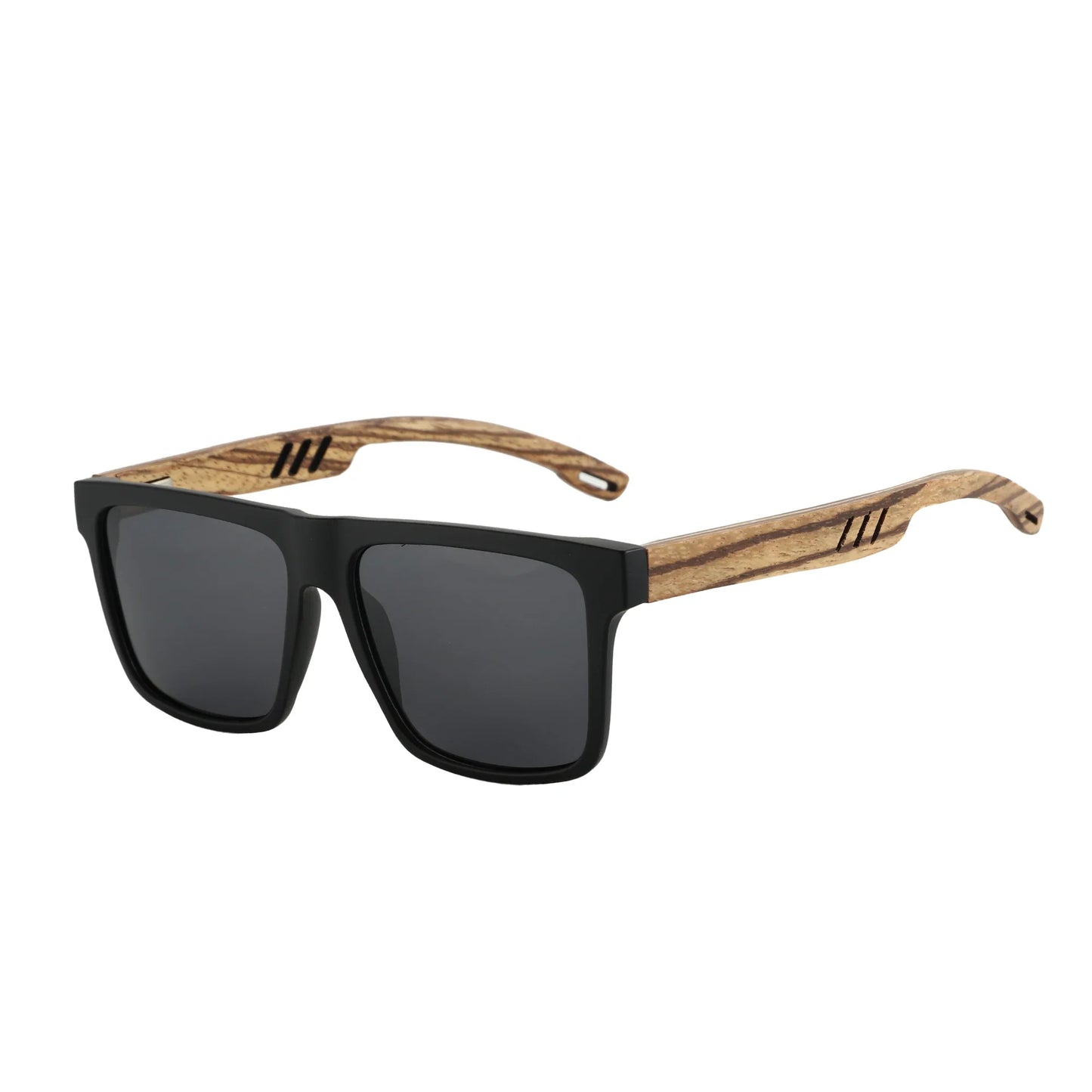 Walnut Wood Sunglasses with Dark Polarized Lenses for Men and Women | UVA/UVB Ray Protection