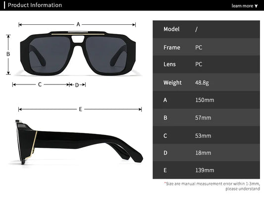 2026 Vintage Oversized Square Sunglasses Men Women Fashion Luxury Brand Designer Gradient Sun Glasses Driver's Eyewear UV400