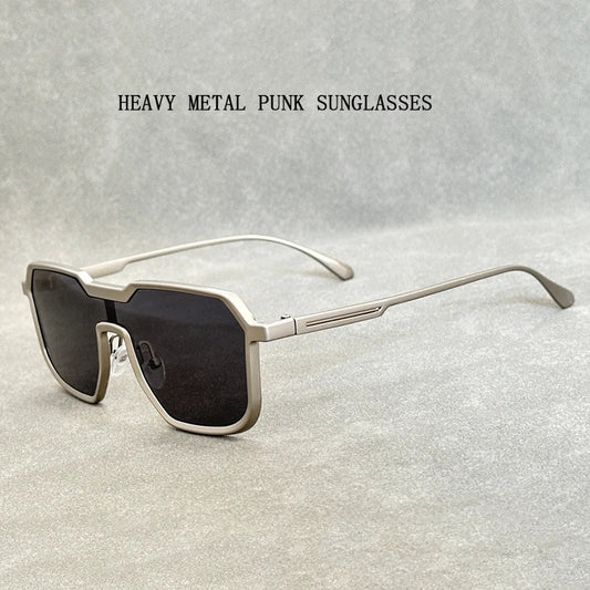 Heavy Metal Sunglasses For Men Steampunk Fashion Glasses Vintage Shades Retro Square Gafas De Sol Hombre Lunette De Soleil Homme