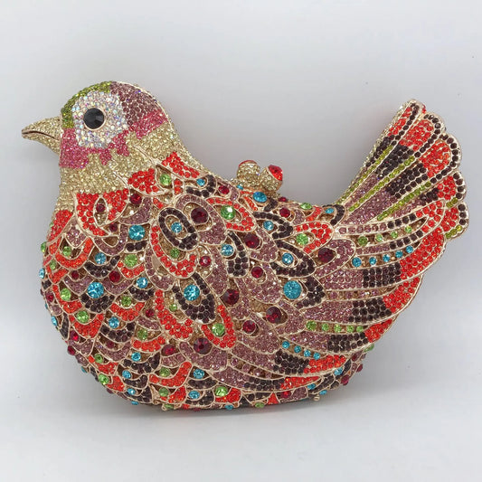 Birds Doves Animals Diamond Bags Rhinestone Dinner Bags Banquet Crystal Clutch Purse Luxury Designer Handbags Unique Party Bags