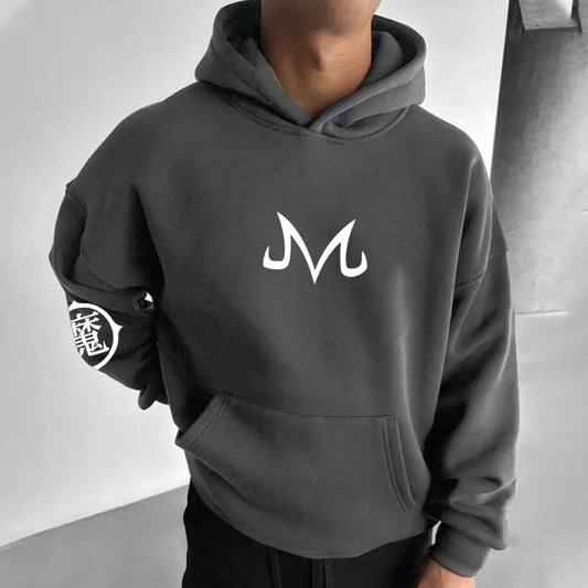 Dragon Ball Men's Hoodie Sweater Majin Buu Japan Anime Summer Autumn New Boys Children's Long Sleeve Loose Parent-Child Wear