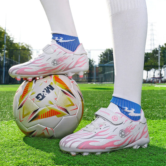 Children's Soccer Shoes Lightweight Football Sneakers Kids Sports Shoes Outdoor Non-Slip Futsal Shoes Boys Girls Training Shoes