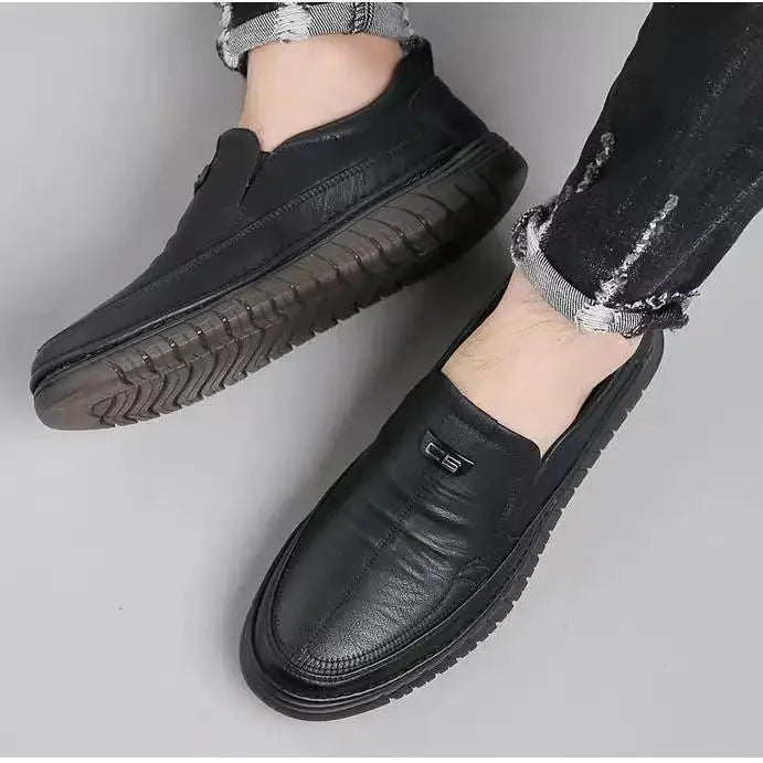 Retro Penny Loafer Genuine Cow Leather Classic Shoes Sewing Comfortable Men Casual Slip-on Club Party Shoe Spring Summer