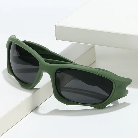 New UV400 Punk Men's Fashion Sport Sunglasses Cycling Driving Tactical Windproof Coated Frame Fishing Riding Sun Glasses