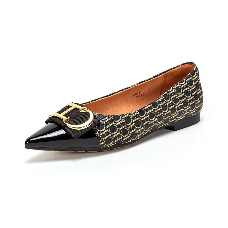 Women's Shoes New Spliced Pointed Anti slip Flat Casual Shoes Business Shoes For girls