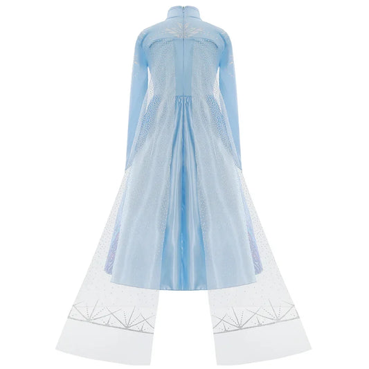 Frozen Elsa Princess Dress Vestidos For Girl Birthday Party Long Sleeve Halloween Cosplay Carnival Clothing Kids Dress For Kids