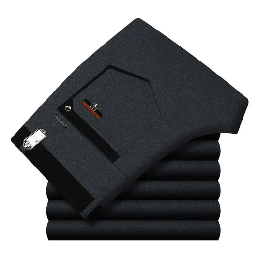 Men's Suit Pants High Quality Summer Men Dress Pants Straight Business Mens Formal Pants Big Size Classical Trousers