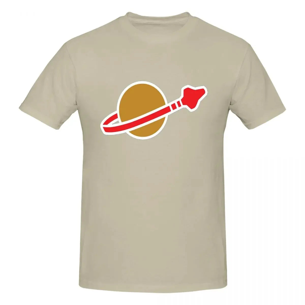 Classic Space Logo 100% Cotton T-shirt Male Classic T Shirts Men Round Neck Short Sleeve S-6XL