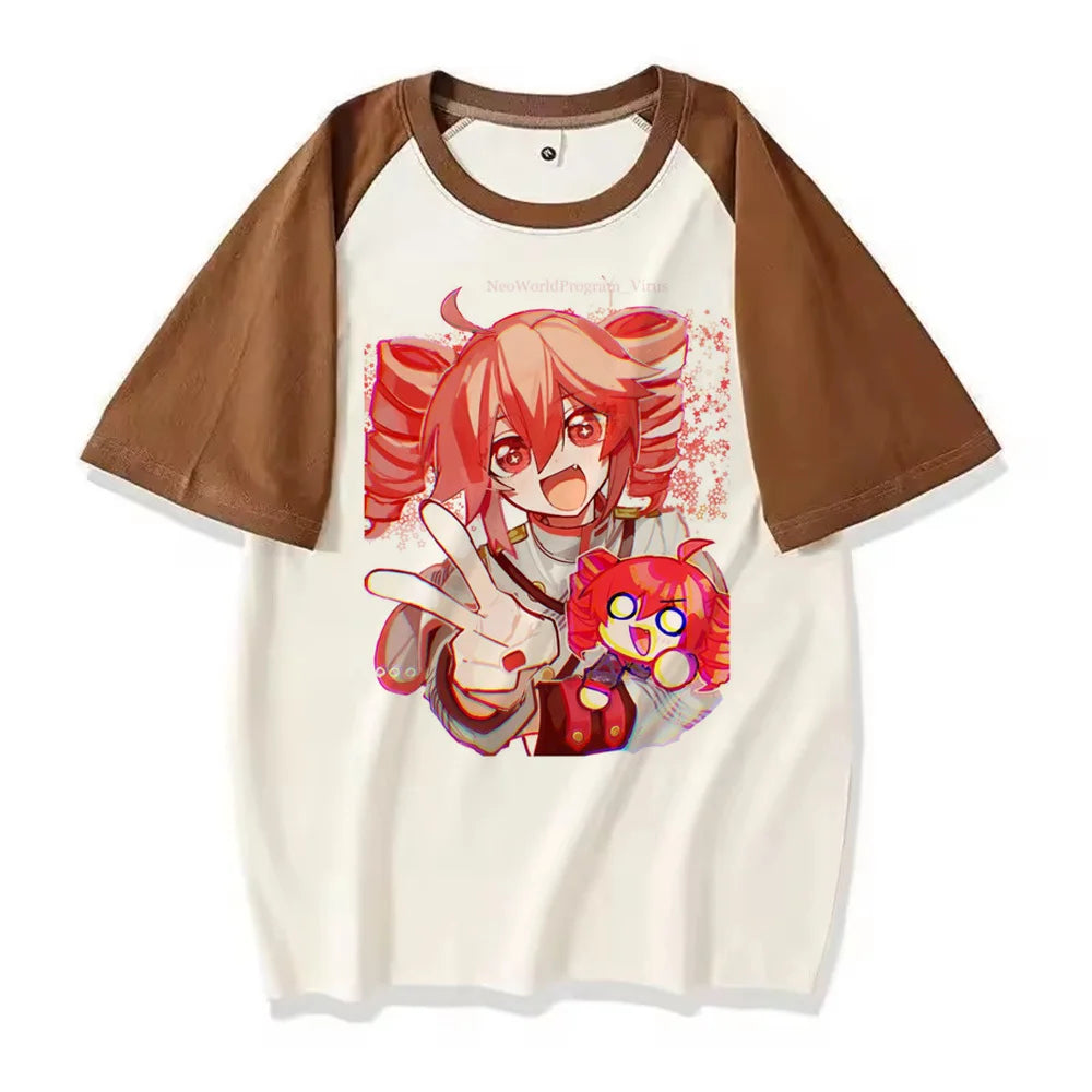Kasane Teto tshirt girl Gothic Punk Comfortable aesthetic Colorful Y2k Pop Culture harajuku Psychedelic streetwear Retro