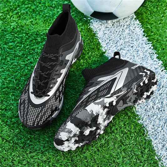 Double star youth football shoes, TF nail grip anti slip, unisex match training specific football shoes
