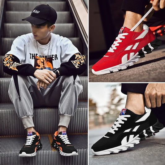 Men's and women's running shoes breathable casual sneakers anti-slip vibration comfortable walking shoes 36-48