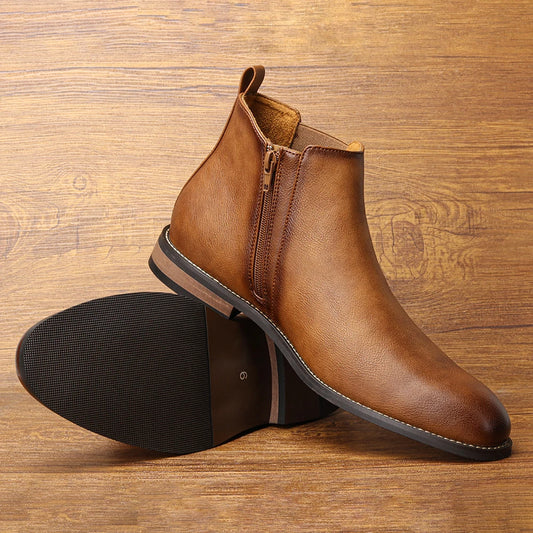 Size 7~13 Men Chelsea Boots Ankle Boots soft leather Men Boots