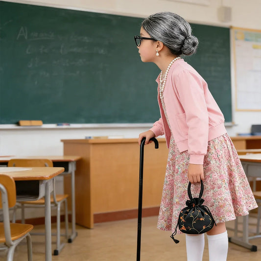 100 Days of School Theme Perform Costume Disguise Party Children Cosplay Costumes Granny Clothes Happy 100th Days of School Gift