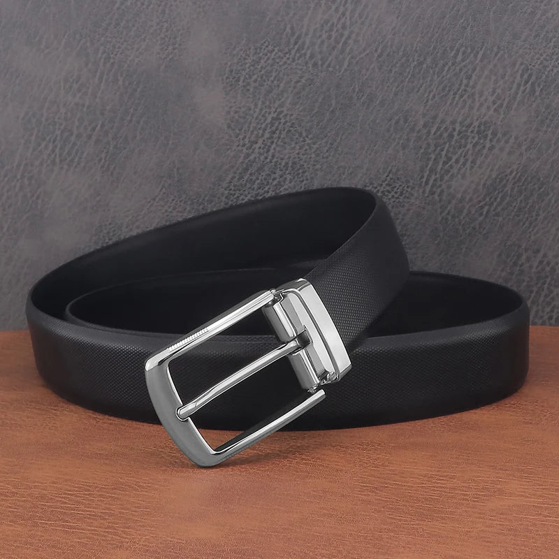 Fashion belts young men pin buckle genuine leather cowhide Waistband high quality white casual jeans ceinture homme B650