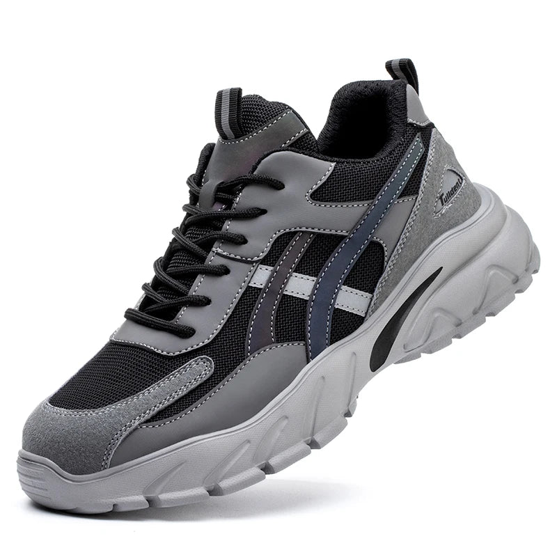 Safety Shoes Men Boots Women Plastic toe cap Sport Snekers Puncture Proof Crash Proof Light Wear Resistant Industrial Quality