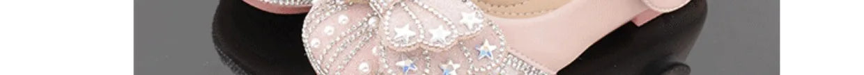 2026 Princess Crystal Shoes New Girls Single Shoes Frozen Rhinestones Shoes Performance Party Shoes