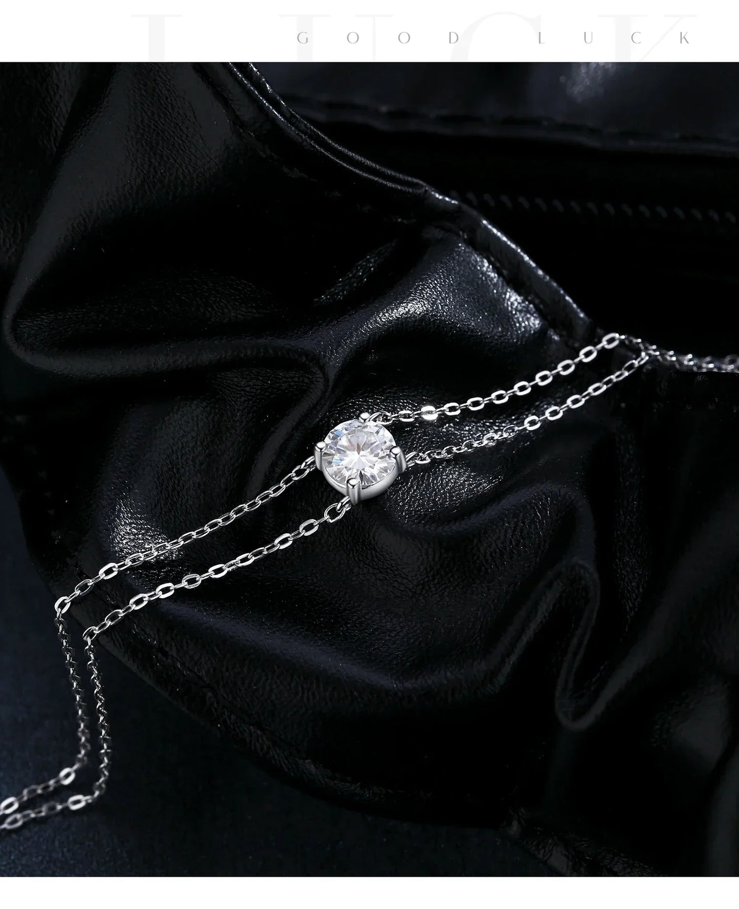 1CT D Color Moissanite Bracelet 925 Sterling Silver Delicate Double Layer Bracelets For Bridal Wedding Fine Jewelry Gifts