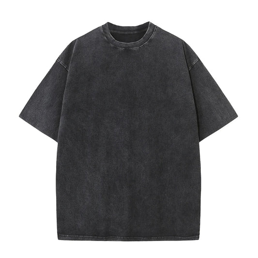 Men's Summer T-shirt 230G Heavy Cotton Vintage Washed T-Shirts Oversized Short Sleeve Loose Streetwear Short Sleeve Tops Tee