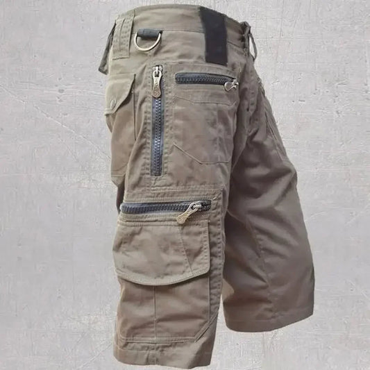 Pantalones cortos hombre Men's Shorts Jogging Shorts Solid Color Multi-Pocket Summer Casual Straight Cargo Shorts Men Shorts