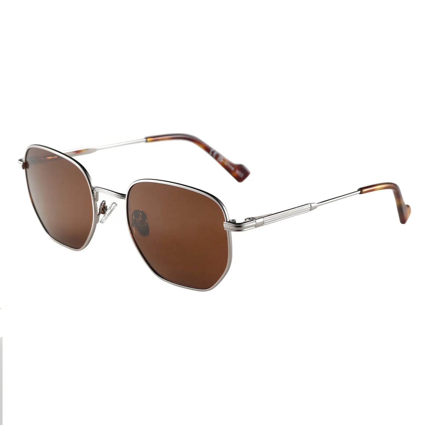Fashion Hexagonal Geometry Polarized Sunglasses for Men and Women Polygon Metal Shade Pilot Sun Glasses ZS1203