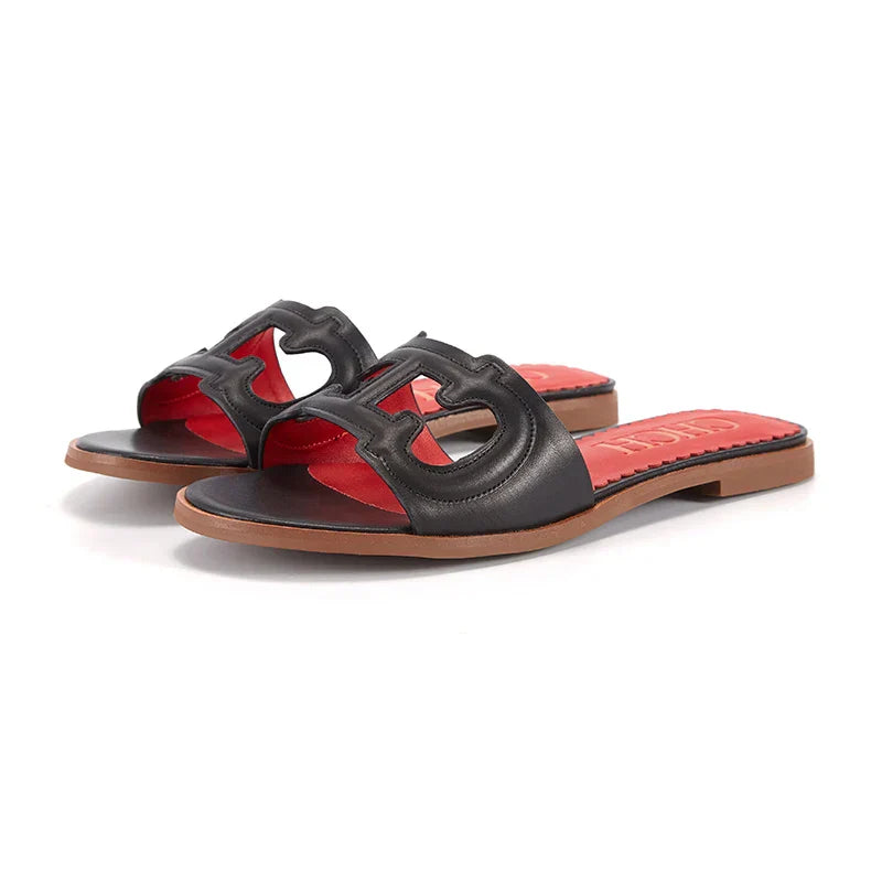 Women's Square Open Toe Heels Sandals Low Block Flat Sandals Slip Comfortable Casual Beach Shoes