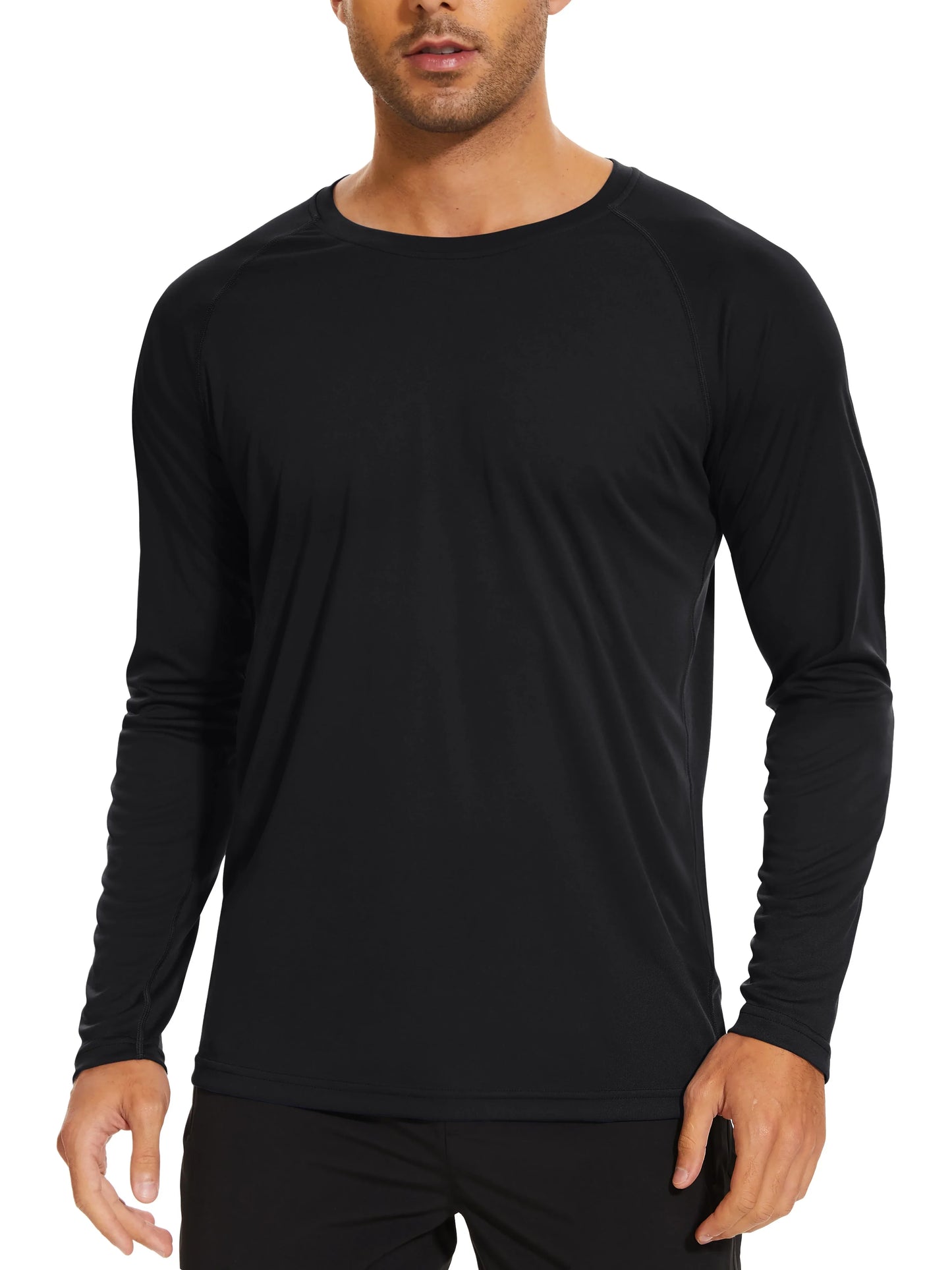 Men's Sun Protection T-shirts Summer UPF 50+ Long Sleeve Performance Quick Dry Breathable Hiking Fish T-shirts UV-Proof