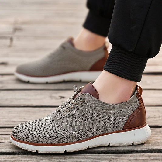 Large Size Comfortable Men's Shoes Light Fashion Casual Sports Shoes Breathable Flying Mesh Top Loafers