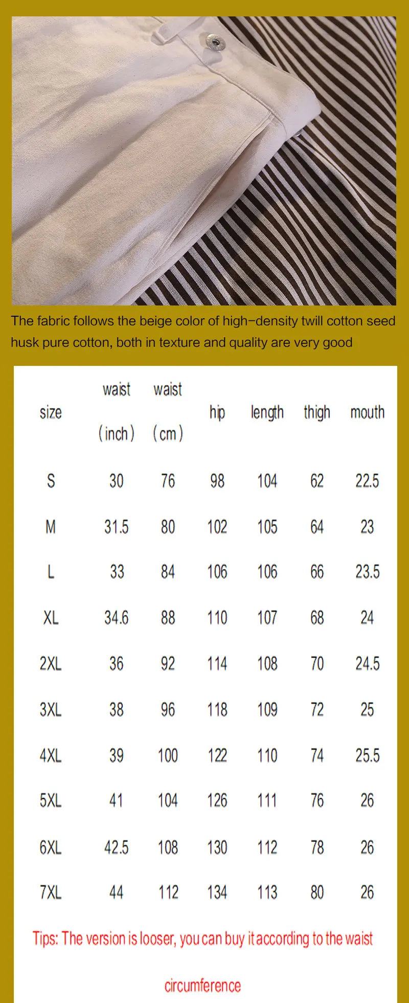 Beige Fishtail Waist Officer's Pants Vintage Deck Loose High Waist Straight Leg Casual Pants Cotton Wide Leg Pants