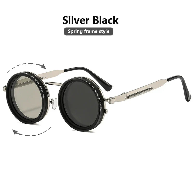 Cycling ND2-400 9 Level Adjustable Dimming Polarized Sunglasses Men Women Fishing Punk Round Glasses Eyeglasses ND Filter