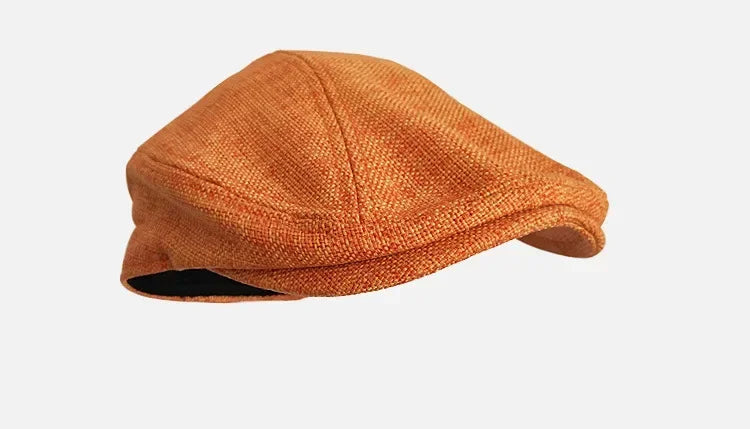 Big Size Summer Linen Solid Newsboy Caps Men and Women Painter Beret Hats Adult Casual Ventilate Sunprotection Advancing Hat