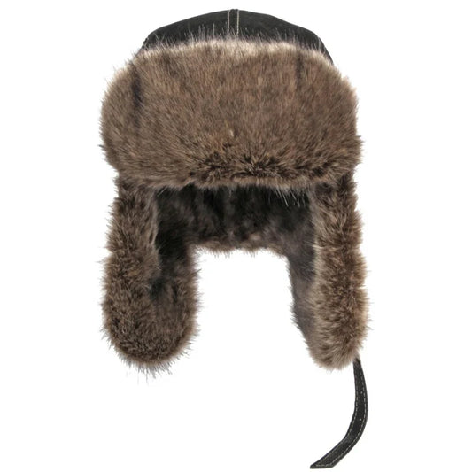 Russian Hat Thick Warm Leather Winter Hat Men Women Windproof Fluffy Fur Bomber Hat Ski Earflap Cap Russian Ushanka Hat