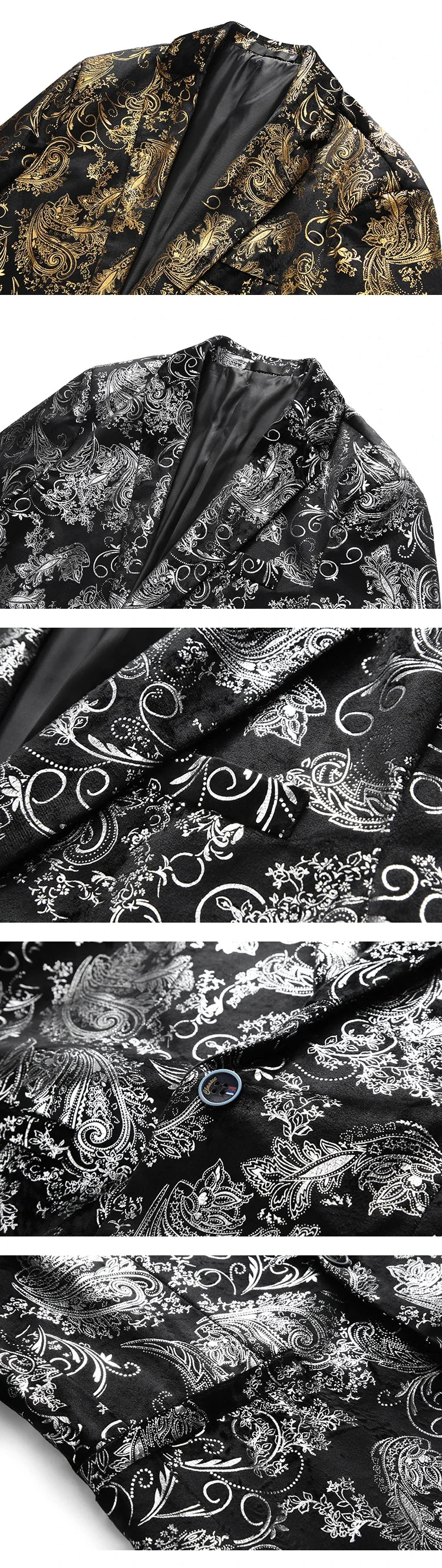 Plus Size 6XL-M Spring Luxury Men Bronzing Print Blazers 2025 New Slim Wedding Nightclub Party Dress Mens Clothing Suit Jackets