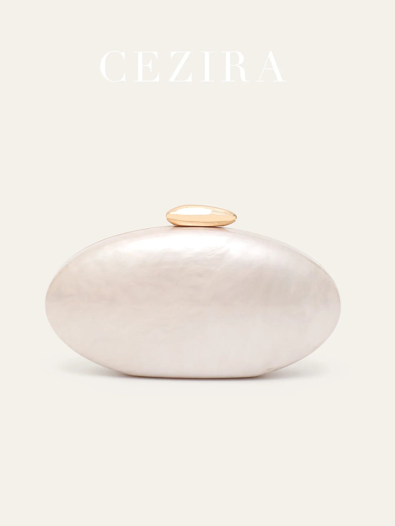 Women's Fashion Evening Clutches Luxury Plain Acrylic Long Chain Cross body Handbag Oval Shaped Fits Phone Wedding Banquet Party