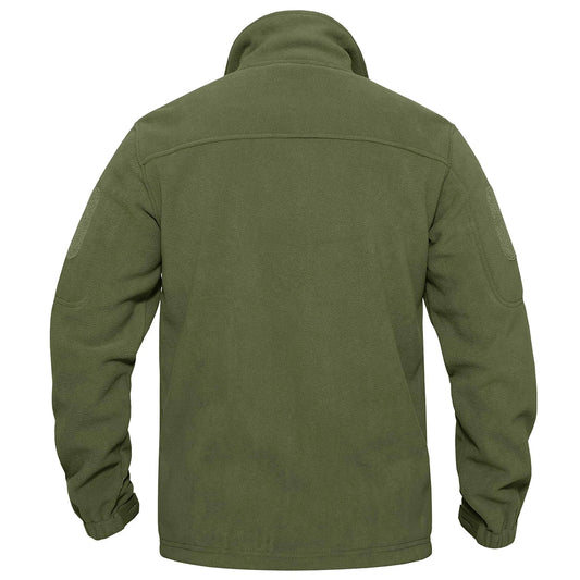 Men's Fleece Jacket Soft Warmth Windproof Full Zip Up Coat Multiple Zipper Pockets Hiking Working Outdoors Windbreaker