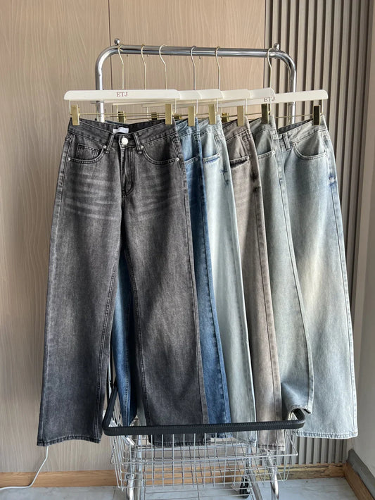 Z1975 straight height waist long jeans 2025 ETJ Autumn/Winter New Wash Product y2k Classic Jeans for women