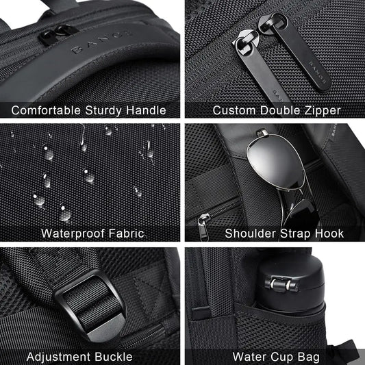 Travel Waterproof Backpack with USB Charging Port Fit 15.6 Inch Laptop Backpacks for Men and Women, Teenager School Bags