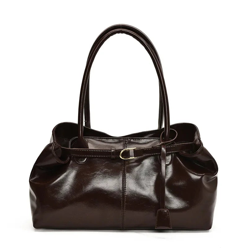 Vintage Handbag for Women Large Capacity 2025 New Underarm Commuting Bag Fashion Female Casual Single Shoulder Tote Bag