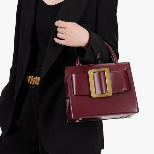 Chic Buckle Handbag Women 2026 New High Quality Trend Exquisite Luxe Shoulder Bag Distinctive Design Faux Leather Crossbody Bag