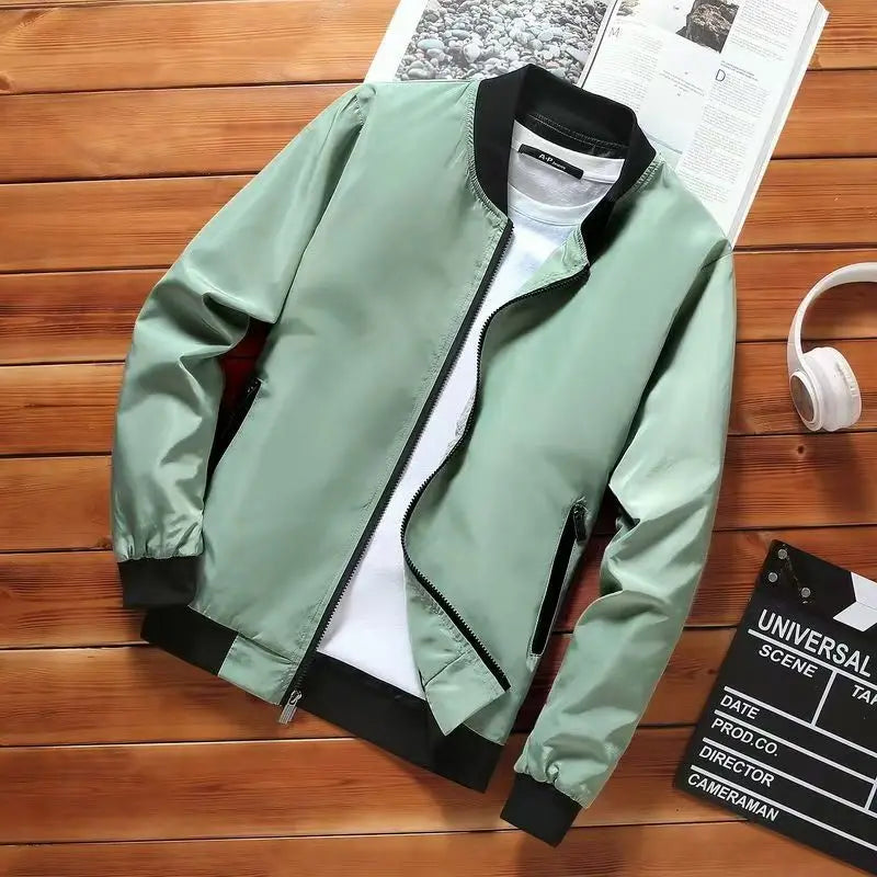 2024 Spring Summer Bomber Jacket Men Black Casual Slim Fit Baseball Mens Jackets New Autumn Fashion High Quality Jackets for Men