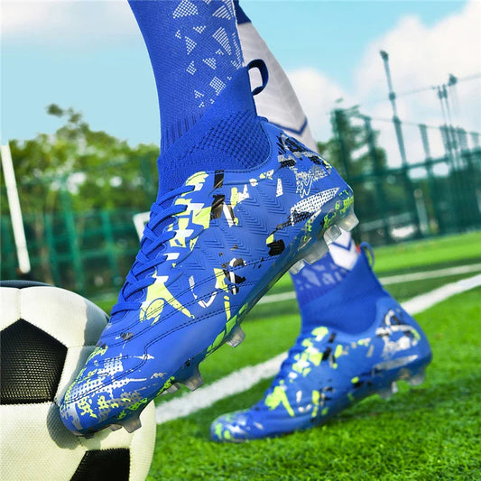 Double Star 2026 New High-Top Soccer Shoes, AG Long Studs, for Teens, Primary School Students, Adults & Kids, Professional Match