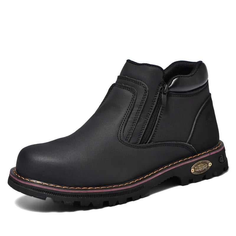 work shoes for men waterproof safety shoes man anti spark leather boots man anti puncture anti slip welder shoe black work shoes