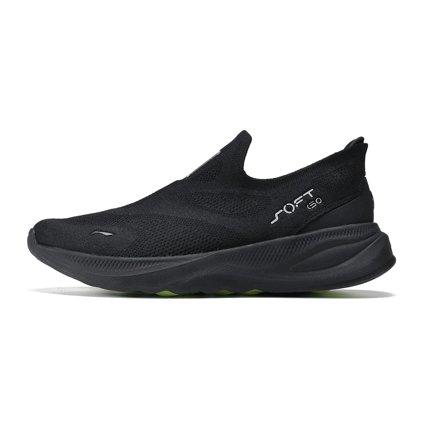 Men's SOFT GO 2 KNIT Slip-on Casual Walking Shoes Cushion Comfy Stable LiNing Mesh Jogging Daily Sports Sneakers AGLV017