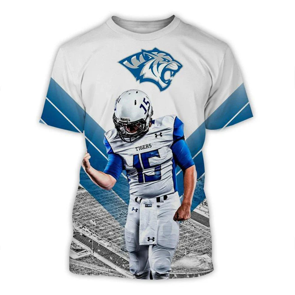 Summer fashion trend 3D printed men's short sleeved T-shirt personalized hip-hop comfortable round neck T-shirt sports top